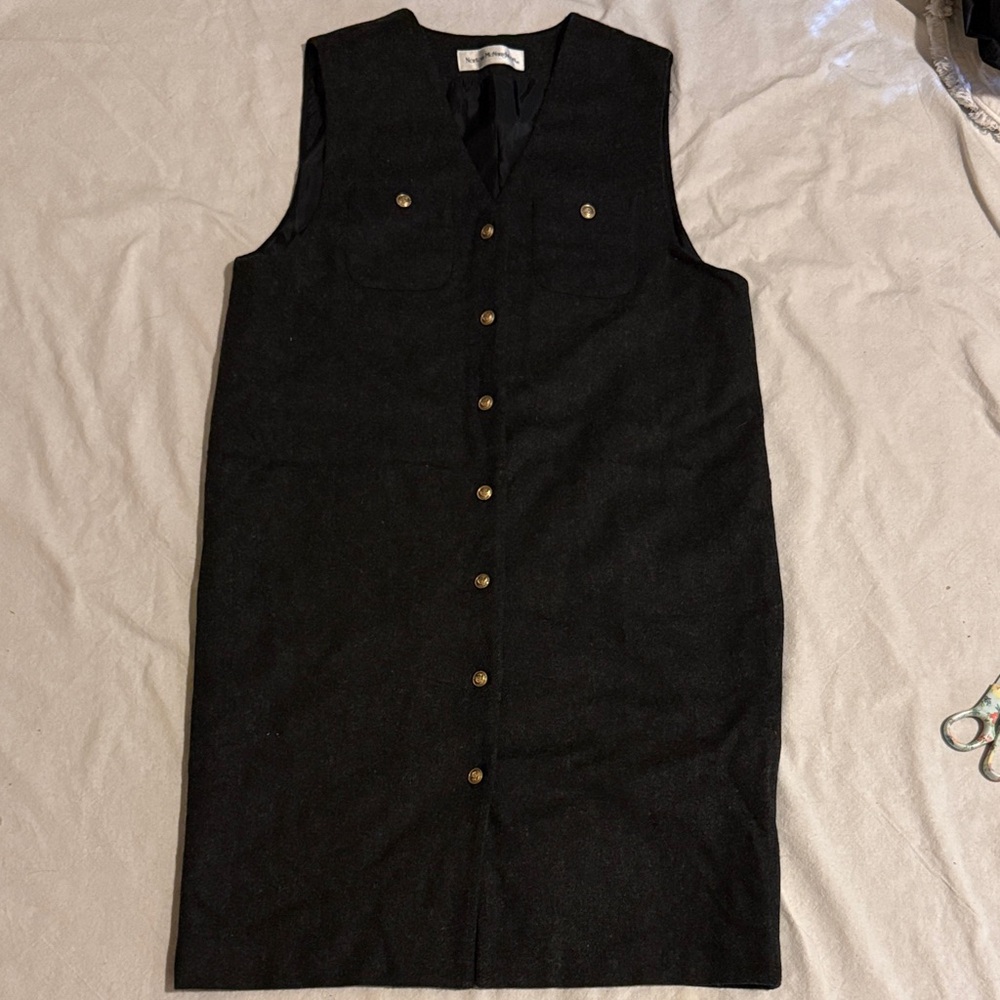 Norton McNaughton Charcoal Dress with Satin Lining